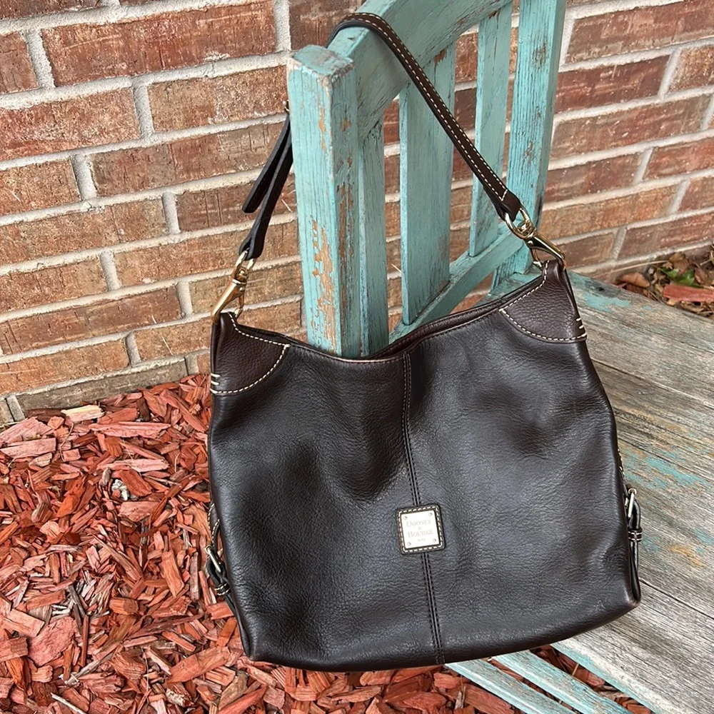Dooney & Bourke Brown Leather Small Hobo/Shoulder Bag